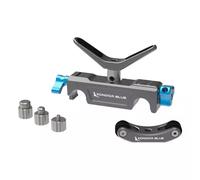 KONDOR BLUE | Universal Lens Support Kit for LWS 15mm Rods | Single-Sided Rail Block, Wheeled Lens Support, & Adaptability | Space Gray