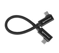Kondor Blue Dual Right Angle USB-C Braided Cable