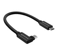 Kondor Blue KB-USBC-RA-BK USB cable USB 3.2 Gen 2 (3.1 Gen 2) 0.216 m 10 Gbit/s 100 W Black
