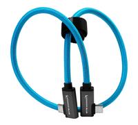 KONDOR BLUE 18" Straight USB C 3.1 GEN 2 10 Gb/s 100W | Dual Right Angle Braided Cable for 8K Data and Power Delivery