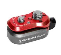 KONDOR BLUE Mini Lock Quick Release Plates for Camera Monitors, Arms, Accessories, Microphones, Key Lights | Quickly and Securely Attach and Detach Accessories on Your Cinema Rig | Red