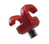 KONDOR BLUE Mondo Ties Camera Cable Management Clips, 1/4"-20 Mounted, Holds 2-3 Cables, Supports 20lbs, Red (5-Pack) with Mini EVA Case