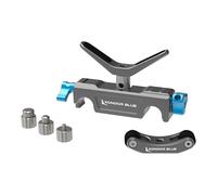 KONDOR BLUE | Universal Lens Support Kit for LWS 15mm Rods | Single-Sided Rail Block, Wheeled Lens Support, & Adaptability | Space Gray