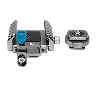 KONDOR BLUE Universal SSD Holder with Cold Shoe Mount for External Recording On Camera Mounted Data Transfer and Recording | Compatible with Samsung Media Drives + More | Space Gray