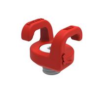 KONDOR BLUE x Armando Ferreira | XL Mondo Ties Cable Management Clips Cable Organizer for Camera Rigs (4-Pack) | 3/8-16 Mount, Holds 3 to 6 Cables, Routes Any Direction, Mini EVA Case | Red