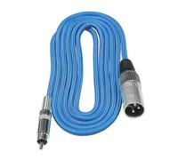 KONDOR BLUE x WhoisMatt | 6 FT RCA to XLR Male | Balanced XLR Audio Signal, Ultra-Durable, & Nylon Braided with Reinforced Metal Connectors | Blue