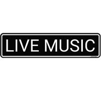KONEDMIX Live Music Sign Metal Tin Sign Wall Decor for Bar Home Pub Shop Wall Plaque Decoration 4X16inches