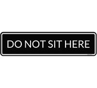 KONEDMIX Metal Tin Sign Do Not Sit Here Retro Vintage Wall Metal Sign Tin Plaque Pub Shed Bar Man Cave 4X16inches