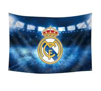 Konern Real Madrids Football Hanging Tapestry 40 * 60inch for Wall Home Decor Real Madrid Flag(Duplex printing,Bright & Vibrant 150D Polyester,Brass grommet design is durable)