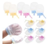 Konesky 6 Pairs Baby Anti Scratch Mittens, Soft Cotton Scratch Mittens Newborn, Unisex Newborn No Scratch Mittens Baby Gloves for Baby Mittens 0-12 Months Boys and Girls