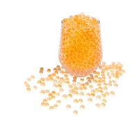 KONFEN Water Beads 20000Pcs Water Gel Soil, Orange Water Balls Jelly Crystal Beads Gel Ball Water Absorbing Beads for Vases, 100g 7-8mm Vase Fillers for Home Decorations (Orange)
