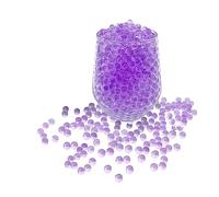 KONFEN Water Beads 20000Pcs Water Gel Soil, Purple Water Balls Jelly Crystal Beads Gel Ball Water Absorbing Beads for Vases, 100g 7-8mm Vase Fillers for Home Decorations (Purple)