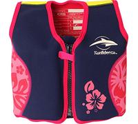 Konfidence Jacket - Premium Unstrapped Swim Vest for Kids| Adjustable Buoyancy | CE Compliant | Swim School Approved | 25+ Years’ Experience (Pink Hibiscus, Child Large)
