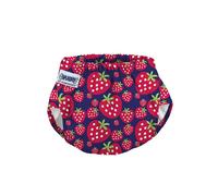 Konfidence Splashy AquaNappy - Our Reusable Eco-Friendly One Size Fits All Swim Nappy Made with Recycled Plastics up to 30 Months - Easy to Clean & Machine Washable (Strawberry Red/Navy)
