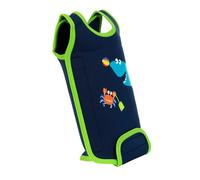 Konfidence Babywarma - Lay Flat Wrap Around 2mm Thick Neoprene Baby Swimming Swimsuit 50+ UV Protection (Fergal and Crabby, 6-12 Months)