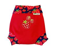 Konfidence Splashy Nappy - Reusable Eco-Friendly Swim Nappy Cover Made Using Recycled Plastics (3-36mths) Leak Proof Design - Machine Washable (Splashy Strawberry, 9-12 Months)