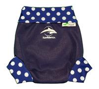 Konfidence Splashy Nappy - Reusable Eco-Friendly Swim Nappy Cover Made Using Recycled Plastics (3-36mths) Leak Proof Design - Machine Washable (Splashy Polka Dot, 9-12 Months)