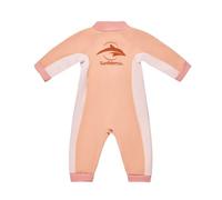 Konfidence Splashy Swimsuit-Eco Friendly Baby Swimming Costume,0-24 Months Made with Recycled Plastic,Warm Fleece Lined Baby Swimsuit. 50+UV Protection (Skane Peach, 9-12 Months)