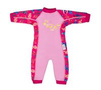 Konfidence Splashy Swimsuit-Eco Friendly Baby Swimming Costume,0-24 Months Made with Recycled Plastic,Soft & Warm Fleece Lined Baby Swimsuit with 50+ UV Protection (Joni Pink 3-6 Months)