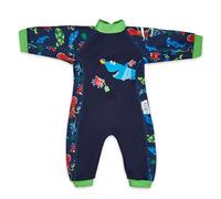 Konfidence Splashy Swimsuit-Eco Friendly Baby Swimming Costume,0-24 Months Made with Recycled Plastic,Soft & Warm Fleece Lined Baby Swimsuit with 50+ UV Protection (Fergal Navy 12-24 Months)