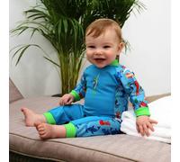 Konfidence Splashy Swimsuit-Eco Friendly Baby Swimming Costume,0-24 Months Made with Recycled Plastic,Warm Fleece Lined Baby Swimsuit. 50+UV Protection (Gelato Mint, 12-24 Months)