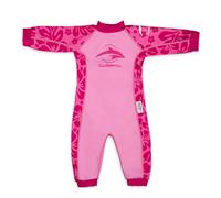 Konfidence Splashy Swimsuit-Eco Friendly Baby Swimming Costume,0-24 Months Made with Recycled Plastic,Warm Fleece Lined Baby Swimsuit. 50+UV Protection (Oahu Pink, 9-12 Months)