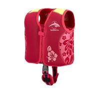 Konfidence Swim Jacket - Premium Swim Vest with Removeable Safety Strap for Kids| Adjustable Buoyancy | UKCA & CE Compliant | Swim School Approved (Oahu Pink, S (15-19kgs))