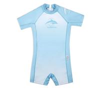 Konfidence Warma Swimsuit - Eco Swimming Costume Made with e-Flex Using Recycled Plastic - Regulates Temperature - 50+ UV Protection (Ombre Blue, 4-5 Years)