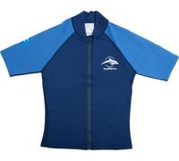 Konfidence Warma Wetsuit Top - Zipped Neoprene T-Shirt - Ideal for Pool and Beach 2mm Thick Neoprene (Blue/Navy, 34" Chest)