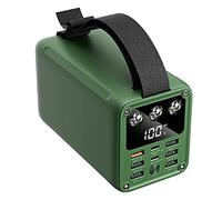 Konfulon Power Bank 60000mAh 22.5W PD 20W Super Fast Charger Compatible with iPhone, Samsung, Oppo, etc. Camping LED Light, Outdoor Emergency Floodlight, 7 Output Ports & 2 USB-C Input Ports (GREEN)