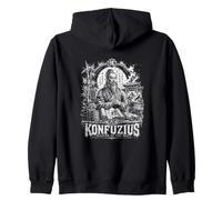 Konfuzious Of The Only Way Wisdom Tao Seekers Zip Hoodie