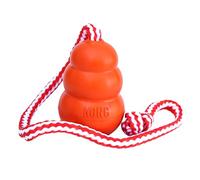 KONG Aqua Floating Fetch Toy - For Water Retrieval, Play & Exercise - With Foam Interior & Rope for Throwing - For Large Dogs, Orange