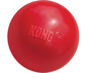 KONG Ball with Hole - Dog Fetch Toy - Classic Rubber Ball for Training and Play