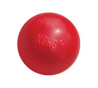KONG Ball with Hole - Dog Fetch Toy - Classic Rubber Ball for Training and Playtime - For Small Dogs, Red