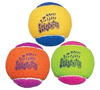 KONG Birthday Air Squeakair Balls, Medium, Pack of 3