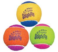 KONG Birthday Air Squeakair Balls, Medium, Pack of 3