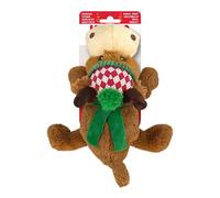 KONG Christmas Holiday Cozie Reindeer - Indoor Soft Plush Cuddle Dog Toy - Medium