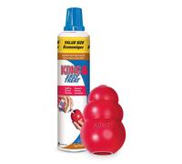 KONG Classic Stuffable Dog Toy Easy Treat Peanut Butter Spray - Fetch & Chew Toy for Dogs - XXL
