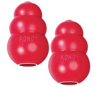 KONG Classic Stuffable Dog Toy - Fetch & Chew Toy for Dogs - Treat-Filling Capabilities & Erratic Bounce for Extended Play Time - Durable Natural Rubber Material - for Small Dogs (Pack of 2)