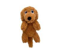 KONG Comfort Pups Low Stuffing Plush Fur and Crinkly Noise with Squeaker (Medium, Goldie)
