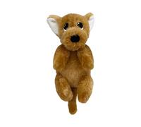 KONG Comfort Pups Low Stuffing Plush Fur and Crinkly Noise with Squeaker (Small, Peanut)