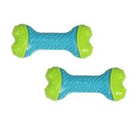 KONG CoreStrength Bone - Dog Dental Chew Toy - Durable, Multi-Layered Dog Toy with Textured Body for Teeth Cleaning - 2 Pack (Small/Medium)