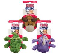 KONG Cozie Bundle Variety Pack - Cozie Marvin The Moose Plush Dog Toy, Ali The Alligator & Rosie The Rhino - Medium Size Plush Dog Toys