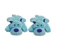 KONG Cozie Plush Dog Toys 2 Pack - Durable & Soft Squeaky Toys for Medium Dogs - Assorted Animal Characters (Baily The Blue Dog)