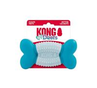 KONG Duets Dental Dog Toy - Raised Nubs with Dual Textures to Clean Teeth and Freshen Breath (Bone (Medium/Large))