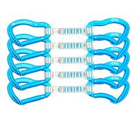Kong. Ergo Anniversary Set of 5 Climbing Postpons, Carabiner for Crags and Gym, Return with 2 Ergo Connectors with Keylock. Made in Italy. Certifications: EN 12275. Weight: 125 g