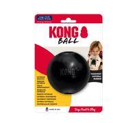 KONG Extreme Ball with Hole - Fetch Toy - Durable Dog Toy for Training, Interactive Playtime & More - Natural Extreme Rubber Ball - Black - for Large Dogs