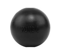 KONG Extreme Ball with Hole - Durable Natural Rubber Dog Fetch Toy for Training & Playtime - For Large/Medium Dogs, Black