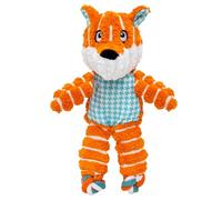 KONG Floppy Knots - Durable No-Stuffing Squeaky Rope & Plush Dog Toy - for Teething, Playing (Fox, X-Small)