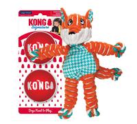 KONG Floppy Knots & Signature Balls (2 Pack) - Knotted Dog Toy Entices Play & Satisfies Instincts - Dog Supplies with Minimal Stuffing - Strong Dog To